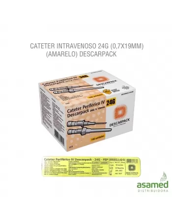 CATETER INTRAVENOSO 24G (0,7X19MM)(AMARELO) DESCARPACK