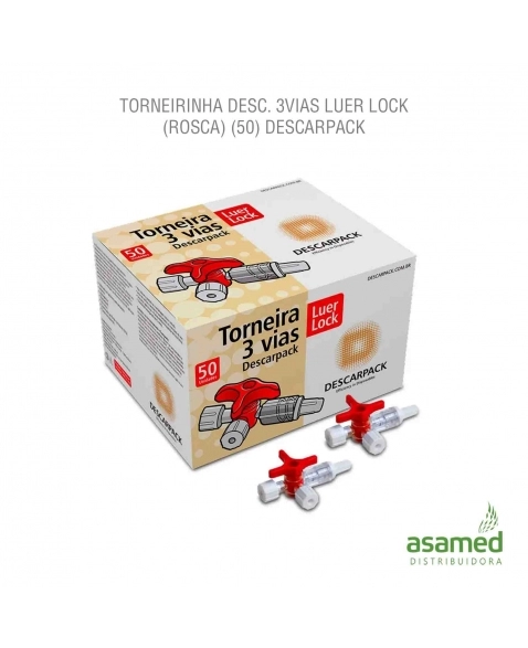 TORNEIRINHA DESC. 3VIAS LUER LOCK (ROSCA) DESCARPACK