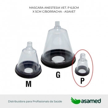MASCARA ANESTESIA VET. P C/BORRACHA - ASAVET