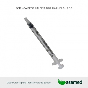 SERINGA DESC. 1ML SEM AGULHA LUER SLIP BD