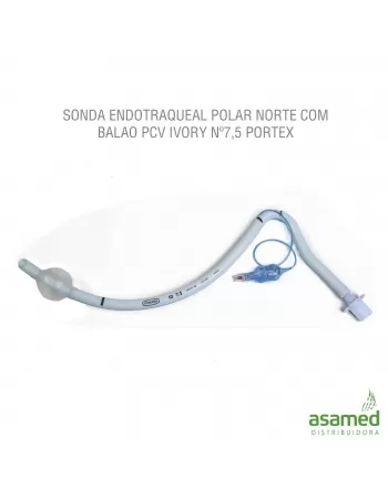 SONDA ENDOTRAQUEAL POLAR NORTE COM BALAO PCV IVORY Nº7,5 PORTEX