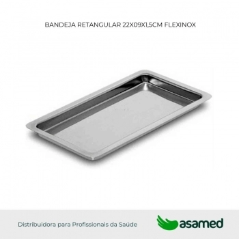 BANDEJA RETANGULAR 22X09X1,5CM FLEXNOX