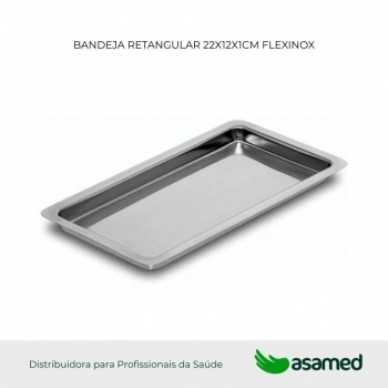 BANDEJA RETANGULAR 22X12X1CM FLEXNOX