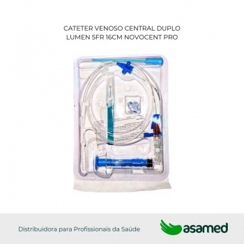 CATETER VENOSO CENTRAL DUPLO LUMEN 5FR 16CM NOVOCENT PRO