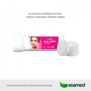 ALGODAO LIMPEZA FACIAL DISCO C/50UND LORENA AMED