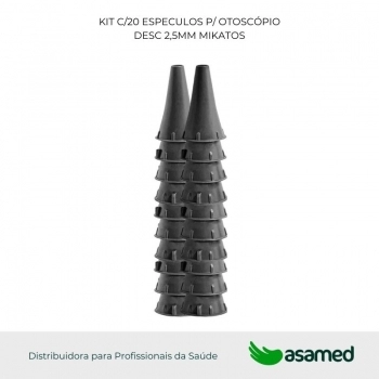 KIT C/20 ESPECULOS P/ OTOSCÓPIO DESC 2,5MM MIKATOS