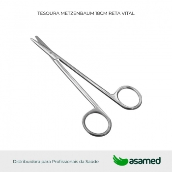 TESOURA METZENBAUM 18CM RETA VITAL