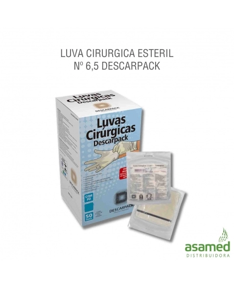 LUVA CIRURGICA ESTERIL Nº 6,5 DESCARPACK