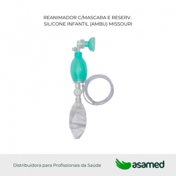 REANIMADOR C/MASCARA E RESERV. SILICONE INFANTIL (AMBU) MISSOURI