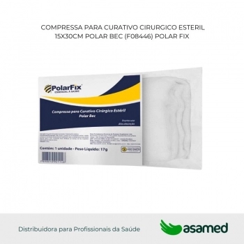 COMPRESSA PARA CURATIVO CIRURGICO ESTERIL 15X30CM POLAR BEC (F08446) POLAR FIX