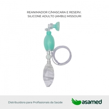 REANIMADOR C/MASCARA E RESERV. SILICONE ADULTO (AMBU) MISSOURI