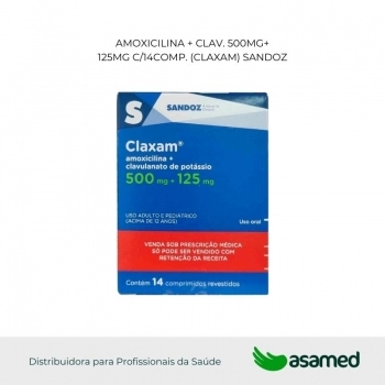 AMOXICILINA + CLAV. 500MG+125MG C/14COMP. (CLAXAM) SANDOZ