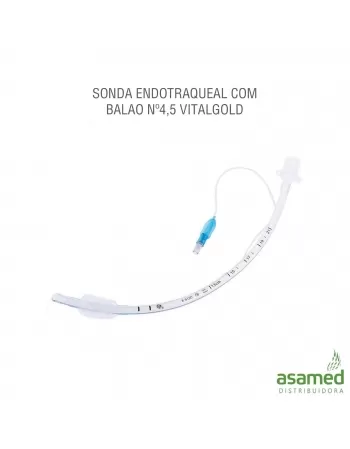 SONDA ENDOTRAQUEAL COM BALAO Nº4,5 VITALGOLD