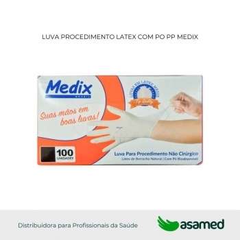 LUVA PROCEDIMENTO LATEX COM PO PP MEDIX