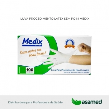 LUVA PROCEDIMENTO LATEX SEM PO M MEDIX