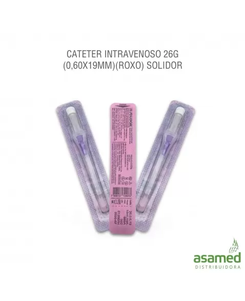 CATETER INTRAVENOSO 26G (0,60X19MM)(ROXO) SOLIDOR