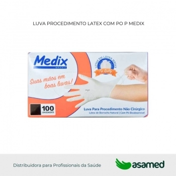 LUVA PROCEDIMENTO LATEX COM PO P MEDIX