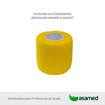 ATADURA AUTOADERENTE 05CMX4,5M AMARELA ASAVET