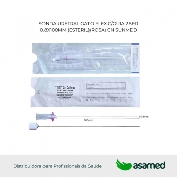 SONDA URETRAL GATO FLEX.C/GUIA 2.5FR 0.8X100MM (ROSA) CN SUNMED