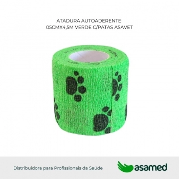 ATADURA AUTOADERENTE 05CMX4,5M VERDE C/PATAS ASAVET