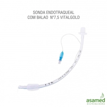 SONDA ENDOTRAQUEAL COM BALAO Nº7,5 VITALGOLD