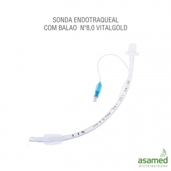 SONDA ENDOTRAQUEAL COM BALAO Nº8,0 VITALGOLD