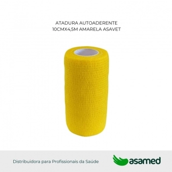 ATADURA AUTOADERENTE 10CMX4,5M AMARELA ASAVET