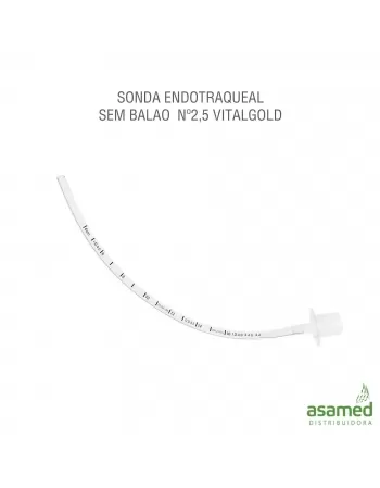 SONDA ENDOTRAQUEAL SEM BALAO Nº2,5 VITALGOLD