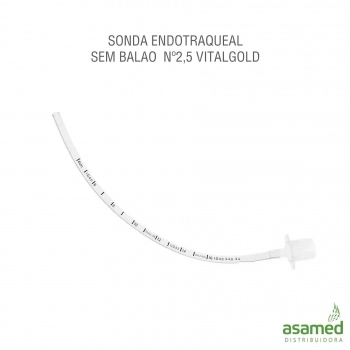 SONDA ENDOTRAQUEAL SEM BALAO Nº2,5 VITALGOLD