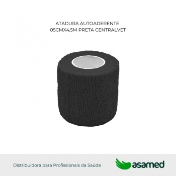ATADURA AUTOADERENTE 05CMX4,5M PRETA CENTRALVET