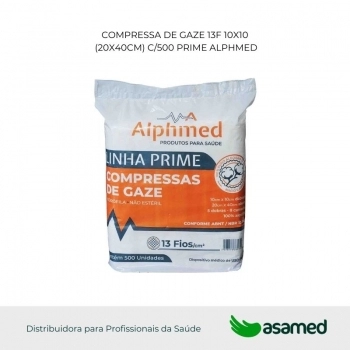 COMPRESSA DE GAZE 13F 10X10 (20X40CM) C/500 PRIME ALPHMED