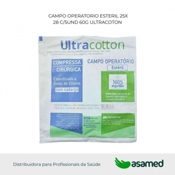 CAMPO OPERATORIO ESTERIL 25X28 C/5UND 60G ULTRACOTON