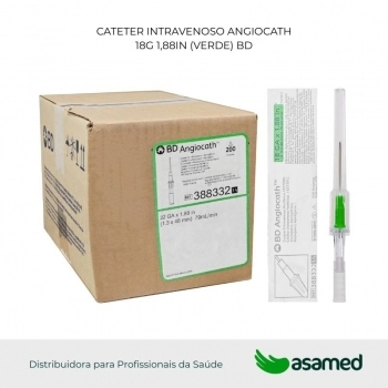 CATETER INTRAVENOSO ANGIOCATH 18G 1,88IN (VERDE) BD