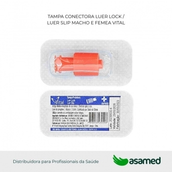 TAMPA CONECTORA LUER LOCK / LUER SLIP MACHO E FEMEA VITAL