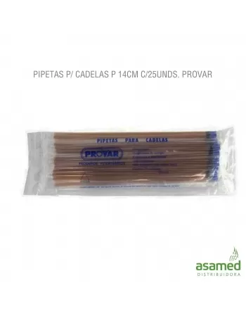 PIPETAS P/ CADELAS P 14CM C/25UNDS. PROVAR