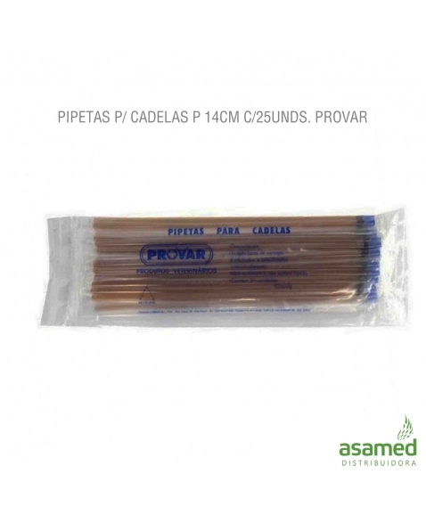 PIPETAS P/ CADELAS P 14CM C/25UNDS. PROVAR