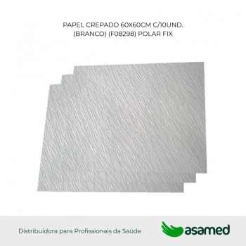 PAPEL CREPADO 60X60CM C/10UND. (BRANCO) (F08298) POLAR FIX