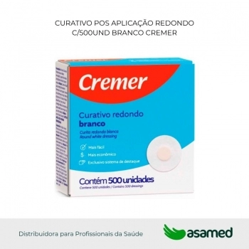 CURATIVO POS APLICAÇÃO REDONDO C/500UND BRANCO CREMER