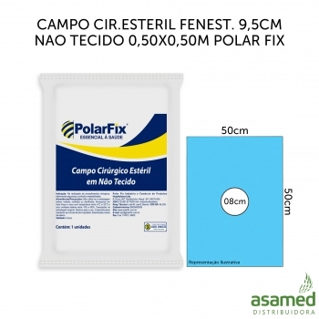 CAMPO CIR.ESTERIL 0,50X0,50M FENEST. 9,5CM NAO TECIDO (F08204) POLAR FIX
