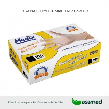 LUVA PROCEDIMENTO VINIL SEM PO P MEDIX