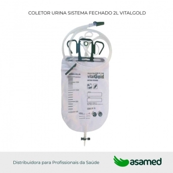 COLETOR URINA SISTEMA FECHADO 2L VITALGOLD