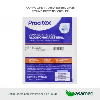 CAMPO OPERATORIO ESTERIL 25X28 C/5UND PROCITEX CREMER