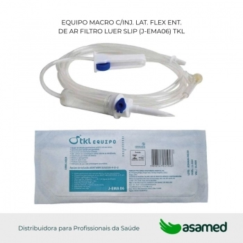 EQUIPO MACRO C/INJ. LAT. FLEX ENT. DE AR FILTRO LUER SLIP (F-EMA06) TKL