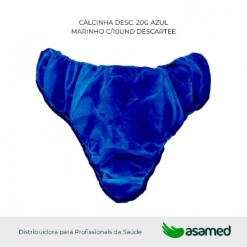 CALCINHA DESC. 20G AZUL MARINHO C/10UND DESCARTEE