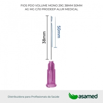 FIOS PDO VOLUME MONO 29G 38MM 50MM AG MG C/10 PRODEEP ALUR MEDICAL