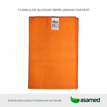 FLANELA DE ALGODAO 28X38 LARANJA GOEDERT
