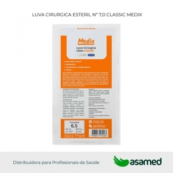 LUVA CIRURGICA ESTERIL Nº 7,0 CLASSIC MEDIX