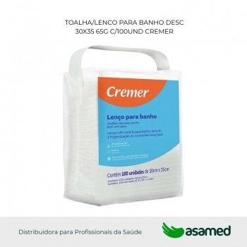 TOALHA DESCARTAVEL 30X35 50G C/100UND MEDIX