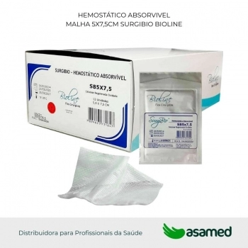 HEMOSTÁTICO ABSORVIVEL MALHA 5X7,5CM SURGIBIO BIOLINE