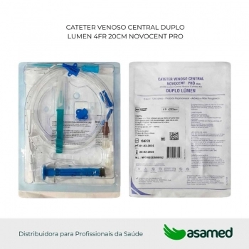 CATETER VENOSO CENTRAL DUPLO LUMEN 4FR 16CM NOVOCENT PRO